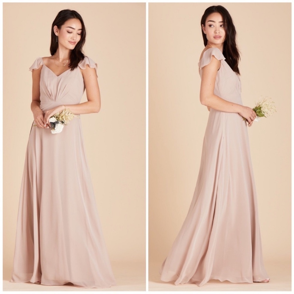 NWT Birdy Grey Kae Chiffon Dress in Taupe